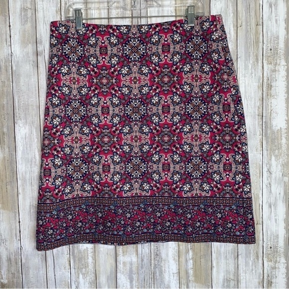 Talbots Pink Floral Paisley Mini Skirt - Picture 1 of 4